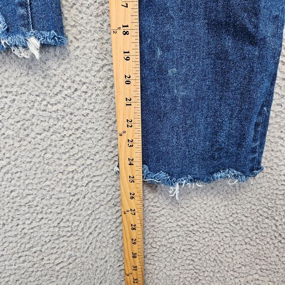 Madewell Jeans Womens Size 25 Blue Denim Cali Demi-Boot Raw Hem - Picture 5 of 11